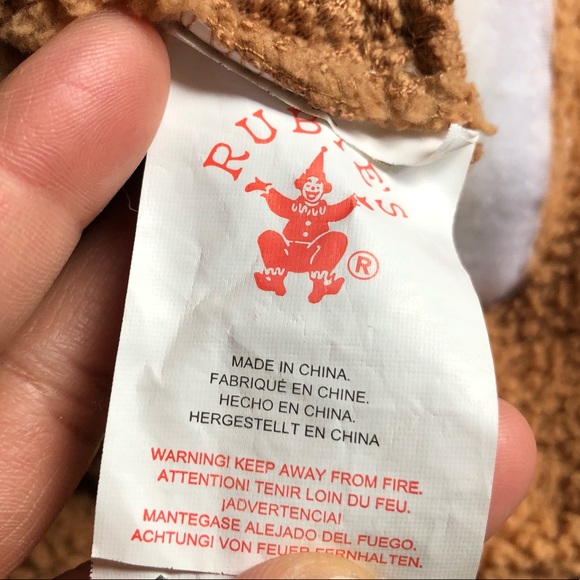 Rubie’s Fluffy Fleece Footie Hat Bodysuit Bear Kid - Picture 11 of 13